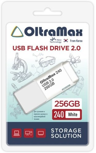 USB Flash OltraMax 240 256GB (белый) - 1/1