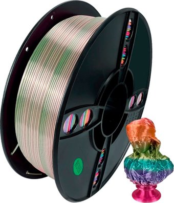 Пластик Kingroon PLA Silk 1.75мм B01889 (1кг, Rainbow Candy) - 1/1