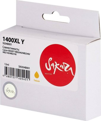 Картридж Sakura Printing SI9204B001 (аналог Canon 1400XL Y) - 1/1