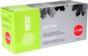 Картридж CACTUS CS-C718BK (аналог Canon 718 Black (2662B002AA)) - 1/1