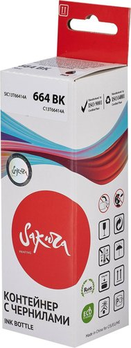Чернила Sakura Printing SIC13T66414A (аналог Epson 664 BK) - 1/1