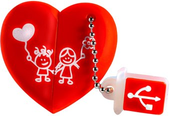 USB Flash SmartBuy Wild series Сердце 64GB (красный) - 1/1