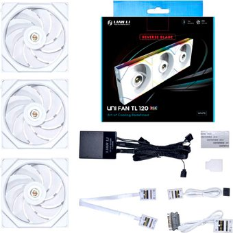 Комплект вентиляторов для корпуса Lian Li Uni Fan TL 120 Reverse Triple Pack G99.12RTL3W.R0 - 1/1