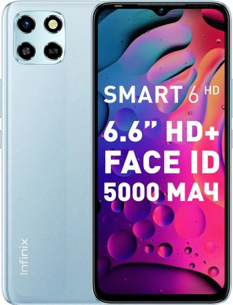 Смартфон Infinix Smart 6 HD 2GB/32GB (голубой) - 1/1