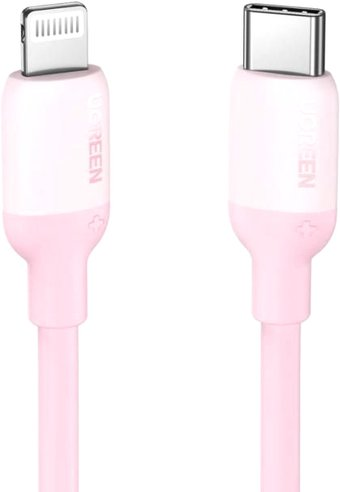 Кабель Ugreen US387 60625 USB Type-C - Lightning (1 м, розовый) - 1/1