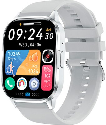 Фитнес-браслет Fontel iWatch 10 Amoled (серебристый) - 1/1