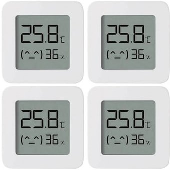 Термогигрометр Xiaomi Mi Temperature and Humidity Monitor 2 LYWSD03MMC (комплект 4 шт, международная версия) - 1/1