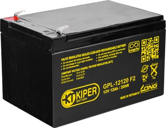 Аккумулятор для ИБП Kiper GPL-12120 F2 (12В/12 А·ч) - 1/1