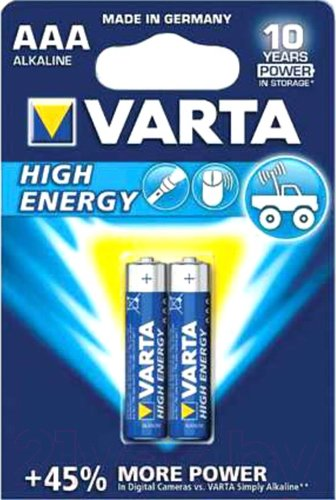 Батарейка Varta Energy LR03 AAA Alkaline 4008496771226 2 шт - 1/1
