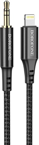 Кабель Borofone BL7 Lightning - 3.5 Jack (1 м, черный) - 1/1