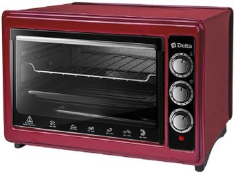 Мини-печь Delta D-0124 (бордовый) - 1/1
