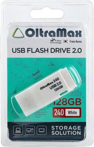 USB Flash OltraMax 240 128GB (белый) - 1/1