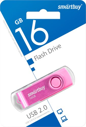 USB Flash SmartBuy Twist 16GB (розовый) - 1/1