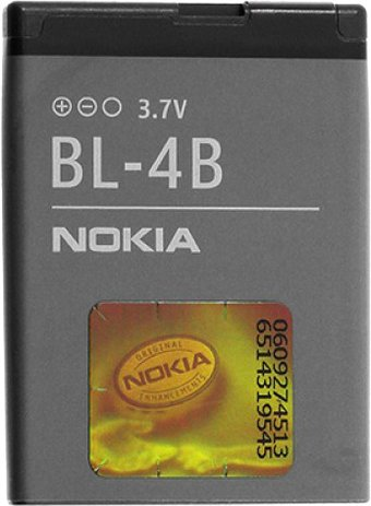 Аккумулятор для телефона Копия Nokia BL-4B - 1/1