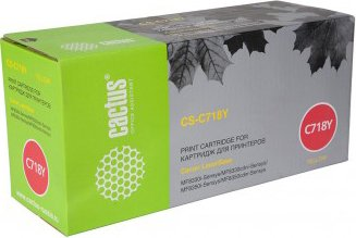 Картридж CACTUS CS-C718Y (аналог Canon 718 Yellow (265B002AA)) - 1/1