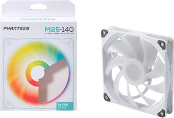 Вентилятор для корпуса Phanteks M25-140 D-RGB PH-F140M25_DRGB_PWM_WT01 - 1/1