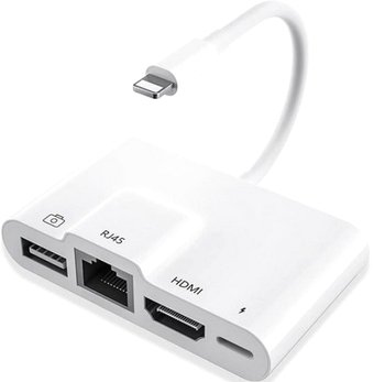 Адаптер USBTOP Lightning - HDMI/RJ45/USB Type-C//USB Type-A - 1/1