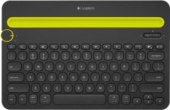 Клавиатура Logitech Bluetooth Multi-Device Keyboard K480 920-006342 (черный, нет кириллицы) - 1/1