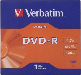 DVD-R диск Verbatim 4.7Gb 16x 43844 (1 шт.) - 1/1