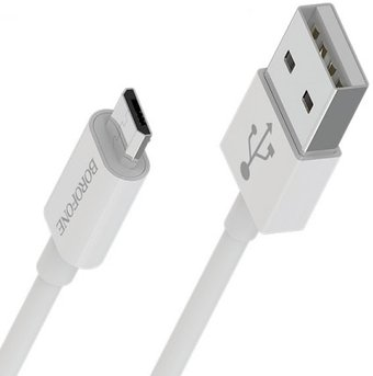 Кабель Borofone BX22 microUSB 1 м (белый) - 1/1