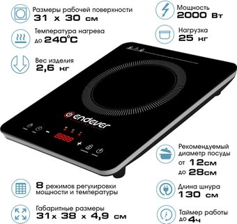 Настольная плита Endever Skyline IP-56 - 1/1