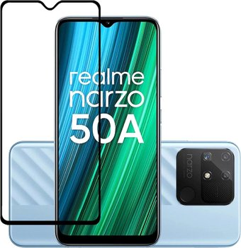 Защитное стекло KST FG для Realme Narzo 50A (черный) - 1/1