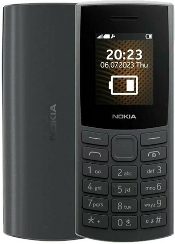 Кнопочный телефон Nokia 105 (2023) TA-1569 (черный) - 1/1