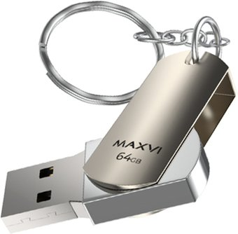 USB Flash Maxvi MR 64GB (серебристый) - 1/1