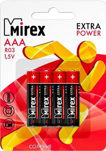 Батарейка Mirex Extra Power R03 AAA 4 шт 23702-ER03-E4 - 1/1