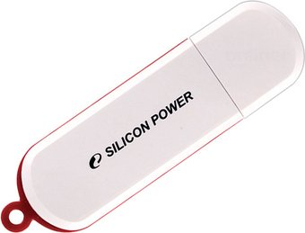 USB Flash Silicon-Power LuxMini 320 8GB (белый/красный) - 1/1