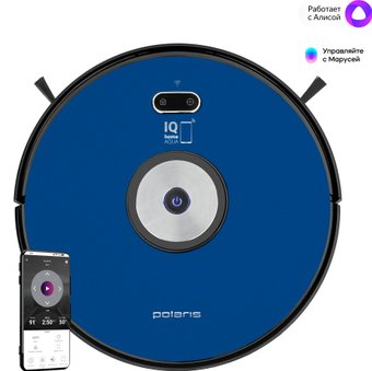 Робот-пылесос Polaris PVCR 3200 IQ Home Aqua (темно-синий) - 1/1