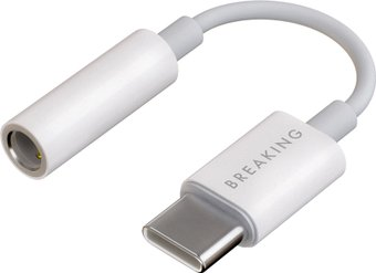 Адаптер Breaking 24561 USB Type-C - 3.5 Jack (белый) - 1/1