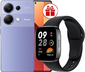 Смартфон Xiaomi Redmi Note 13 Pro 4G 12GB/512GB с NFC международная версия (лавандовый) и Redmi Watch 3 Active (черный) по акции - 1/1