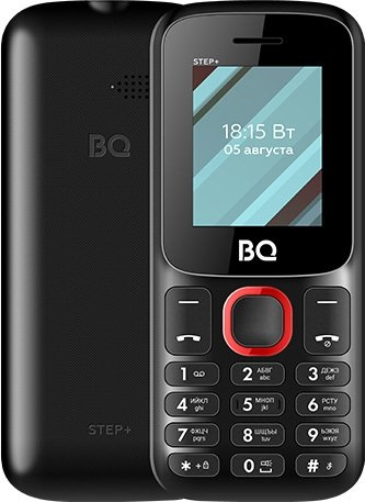 Кнопочный телефон BQ BQ-1848 Step+ (черный/красный) - 1/1