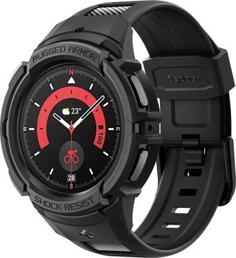 Ремешок Spigen Rugged Armor Pro для Galaxy Watch5 Pro (45 мм) (черный) - 1/1