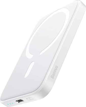 Внешний аккумулятор Baseus Magnetic Mini Wireless Fast Charging Power Bank 20W 6000mAh (белый) - 1/1