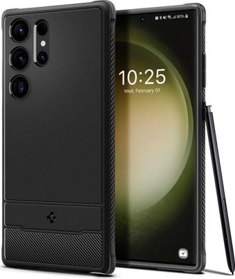 Чехол для телефона Spigen Rugged Armor для Galaxy S23 Ultra ACS05613 (черный) - 1/1