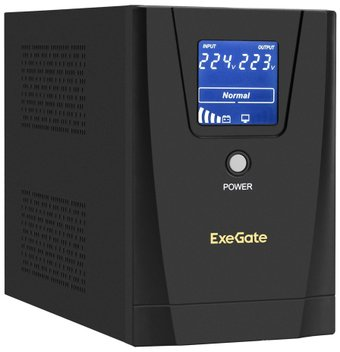 Источник бесперебойного питания ExeGate SpecialPro Smart LLB-3000.LCD.AVR.C13.RJ.USB - 1/1