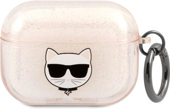 Чехол CG Mobile Karl Lagerfeld Choupette Glitters для AirPods Pro KLAPUCHGD (золотой) - 1/1