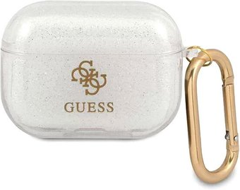 Чехол CG Mobile Guess Transparent Glitter 4G для AirPods Pro GUAPUCG4GT (прозрачный) - 1/1