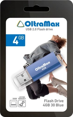 USB Flash OltraMax 30 4GB (синий) - 1/1