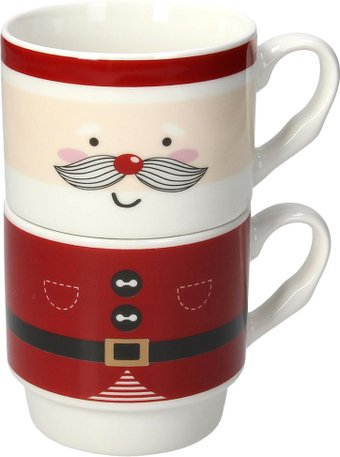 Набор кружек Tognana Natale Stacking Санта NT685456091 (2шт) - 1/1
