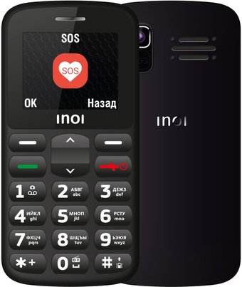 Кнопочный телефон Inoi 107B (черный) - 1/1