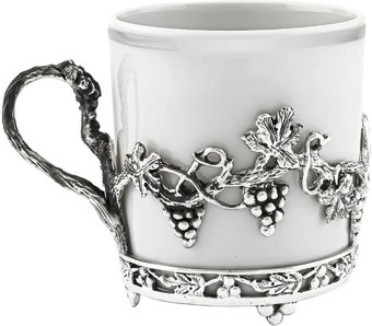 Кружка Кольчугинский мельхиор Виноград КМ1844ЧШ06 - 1/1