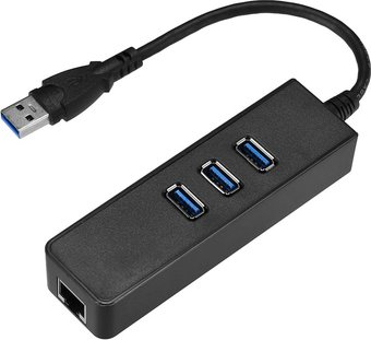 USB-хаб  USBTOP USB3.0 - 3xUSB3.0/RJ45 - 1/1