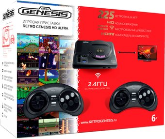 Игровая приставка Retro Genesis HD Ultra (2 геймпада, 225 игр) - 1/1