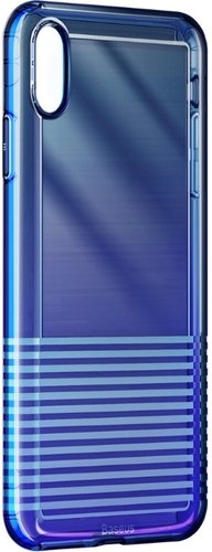 Чехол для телефона Baseus Colorful Airbag Protection для iPhone XS Max (черный/синий) - 1/1