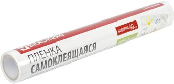Самоклеящаяся пленка BRAUBERG самоклеящаяся прозрачная 400 мм х 3 м 75 мкм 531799 - 1/1