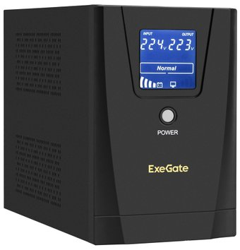 Источник бесперебойного питания ExeGate SpecialPro Smart LLB-1200.LCD.AVR.C13.RJ.USB - 1/1