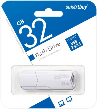 USB Flash SmartBuy Clue 3.0 32GB (белый) - 1/1